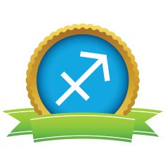 Gold Sagittarius logo