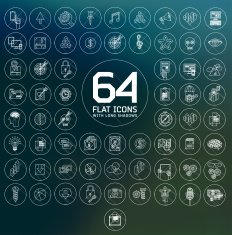 modern thin line icons for web and mobile N7