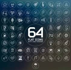 modern thin line icons for web and mobile N12