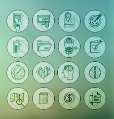modern thin line icons for web and mobile N16