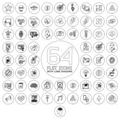 modern thin line icons for web and mobile N19