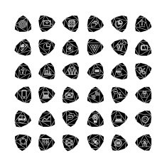 Set of 600 universal modern thin line icons for web N24