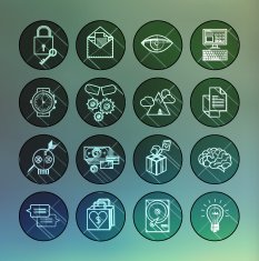 Set of 600 universal modern thin line icons for web N26