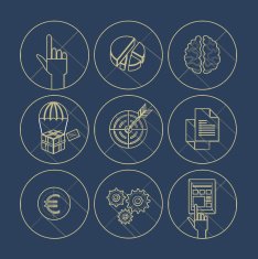 Set of 600 universal modern thin line icons for web N28