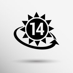 clock hour sign graphic fourteen number time date concept arrow