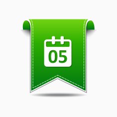 Calender Sign Green Vector Icon Design N3
