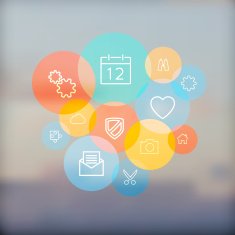Modern user interface line icons pixels perfect optimized N3