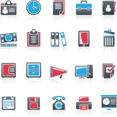 Business and office supplies icons N2