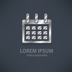 Calendar design silver design vector