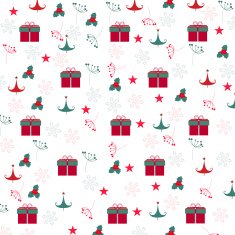 Christmas gift box snowflake tree pattern background