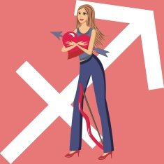 Illustration girl Sagittarius