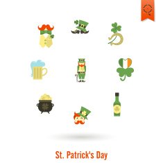 Saint Patricks Day Isolated Icon Set N94