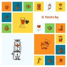 Saint Patricks Day Icon Set N157