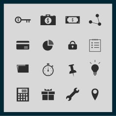 Business and Finance icon set Design N7