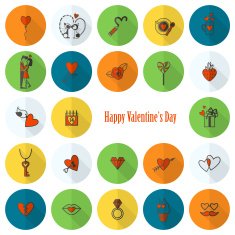 Happy Valentines Day Icons N95