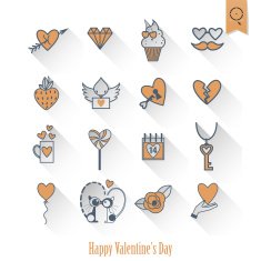 Happy Valentines Day Icons N99