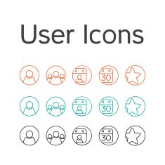 Vector User Icons N2