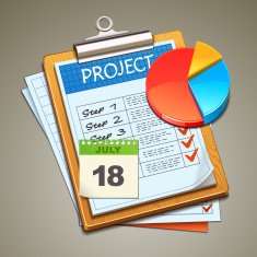Chart icon with Clipboard