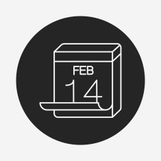 valentine's day calendar line icon N5