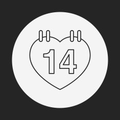 valentine's day calendar line icon N11