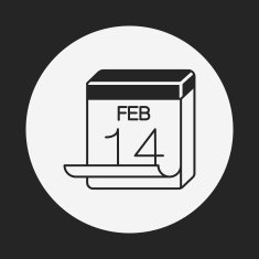 valentine's day calendar icon N11