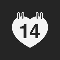 valentine's day calendar icon N14