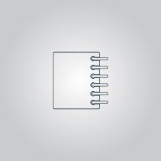 Ring binder calendar notepad - Vector icon isolated