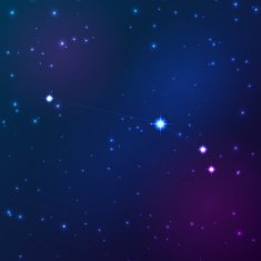 Aries vector Zodiac sign bright stars in cosmos