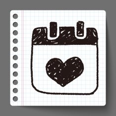 love calendar doodle N2