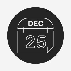 Christmas calendar line icon