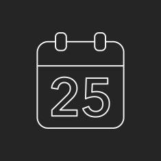 Christmas calendar line icon N6