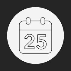 Christmas calendar line icon N7