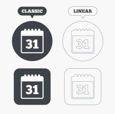 Calendar sign icon Date or event reminder N6