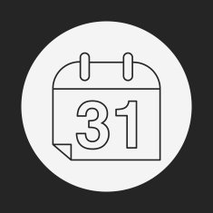Halloween calendar line icon N3