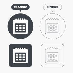 Calendar sign icon Date or event reminder N7
