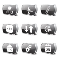 SEO Internet Sign Black Vector Button Icon Design Set 6 N3
