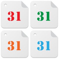 Calendar date sign 31 day month N3