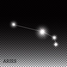 Aries Zodiac Sign of the Beautiful Bright Stars Vector Illustrat N2