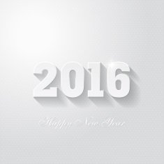 Happy new year 2016 creative greeting card N2