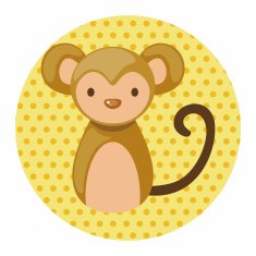 Chinese Zodiac monkey theme elements N3