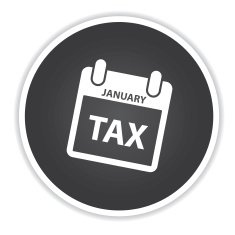 Tax on black button design clean vector