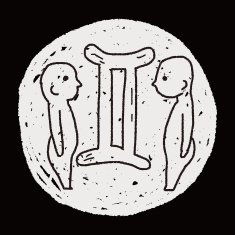 Gemini Constellation doodle N12
