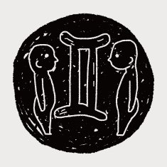 Gemini Constellation doodle N13