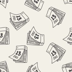 Monthly calendar doodle drawing seamless pattern background N3