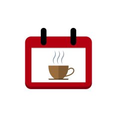 Coffee calendar vector illustration
