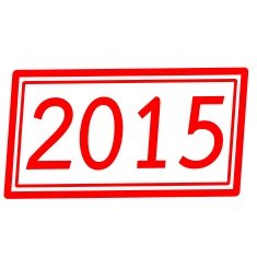 2015 red stamp text on white
