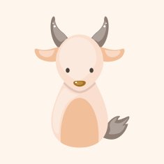 Chinese Zodiac goat theme elements N5