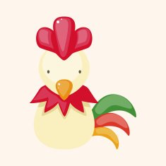 Chinese Zodiac rooster theme elements N4