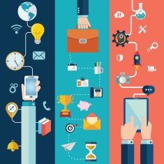 Concepts for website layout mobile phone services and apps