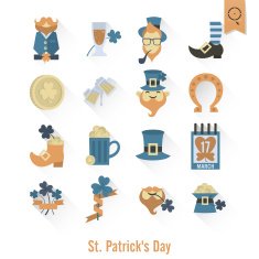 Saint Patricks Day Isolated Icon Set N109